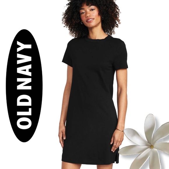 🌸3/$25 OLD NAVY Black shift mini dress | Large Petite - Picture 13 of 13